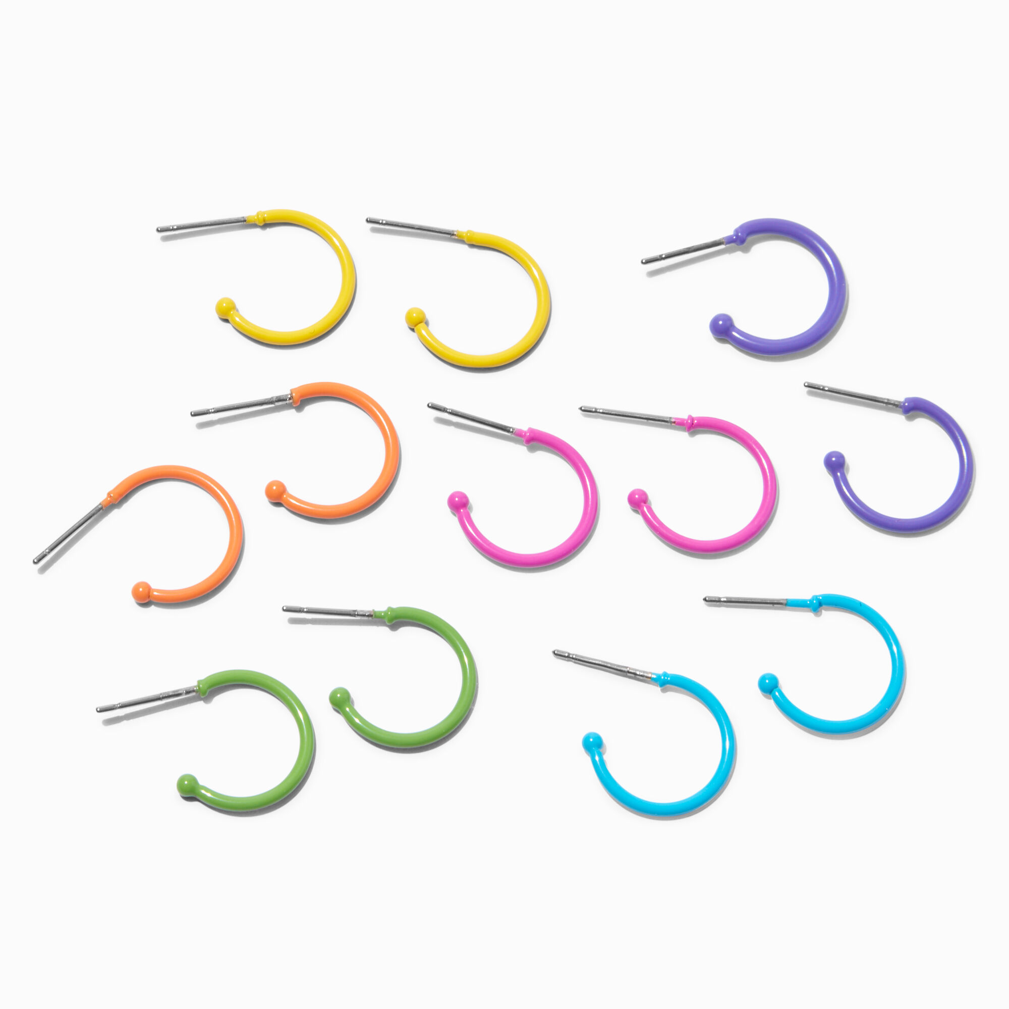 60MM Rubber Hoop Earrings - Neon Pink | Claire's